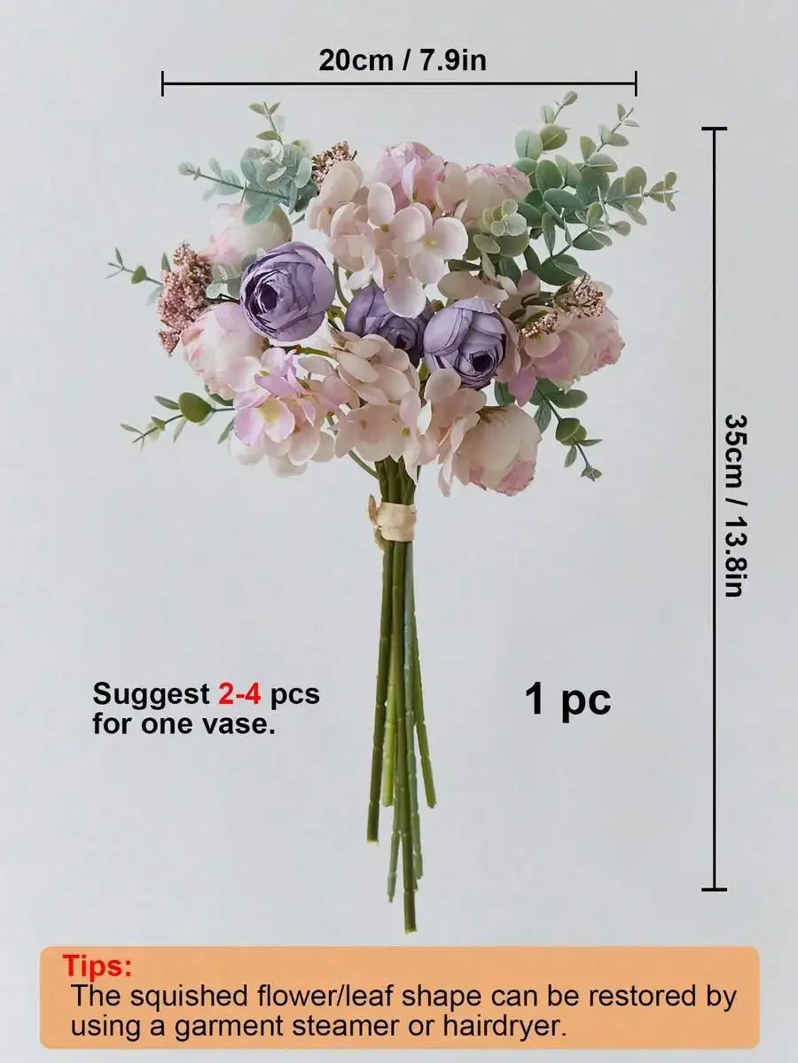 Artificial Flower Fake Peony Flowers Silk Hydrangea Bulk Bridal Flower Bouquet With Eucalyptus For Wedding Home Party Decor
Artificial Flower Fake Peony Flowers Silk Hydrangea Bulk Bridal Flower Bouquet With Eucalyptus For Wedding Home Party Decor