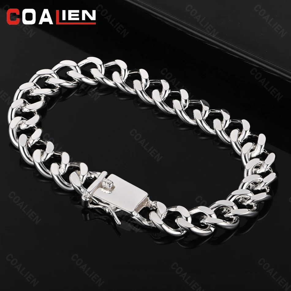 COALIEN 925 Sterling Silver Square Buckle Chain Bracelet Charm Fashion Personality Woman Wedding Party Gift Jewelry
COALIEN 925 Sterling Silver Square Buckle Chain Bracelet Charm Fashion Personality Woman Wedding Party Gift Jewelry