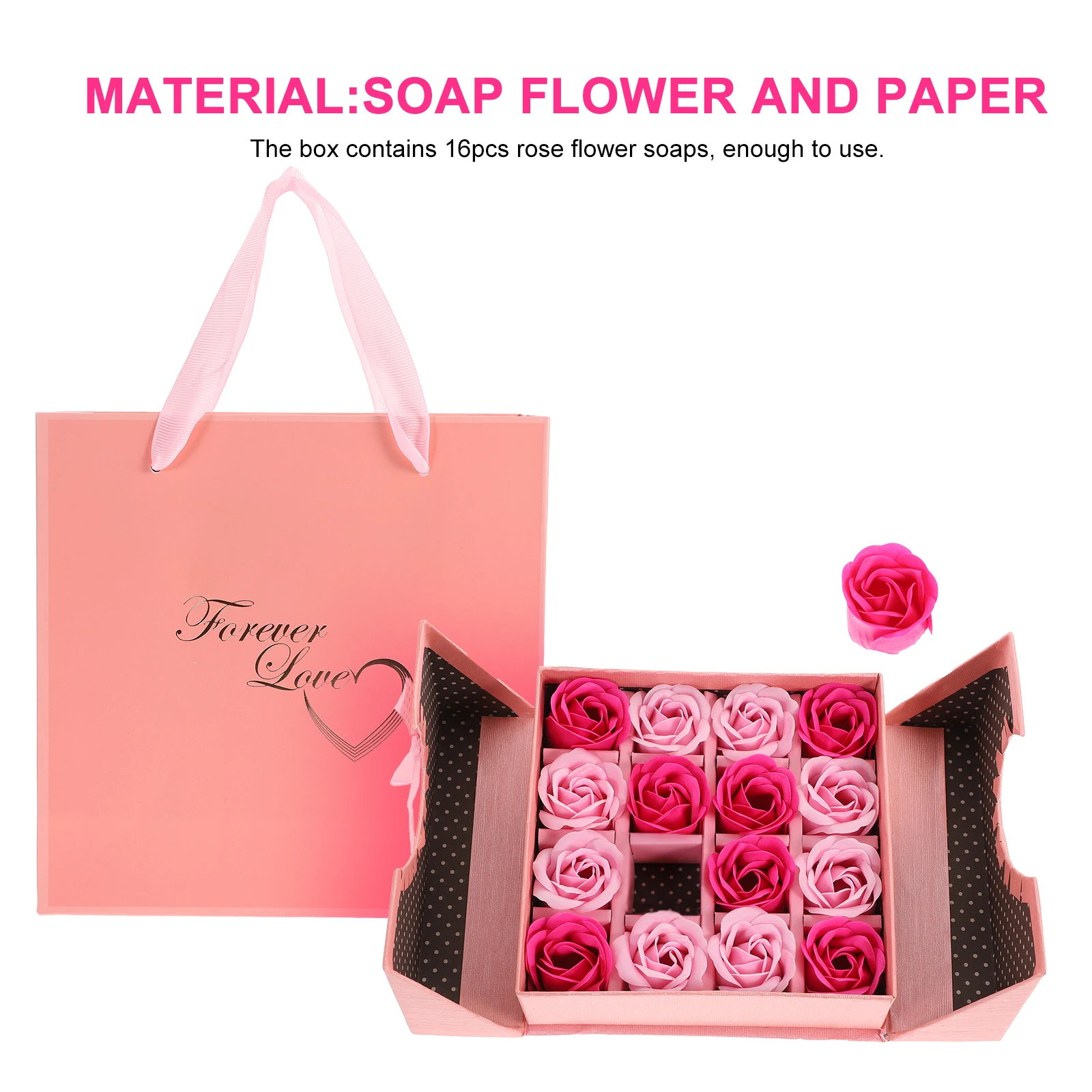Rose Soap Flower Gift Box Premium Material Soap Flowers for Birthday Mother's Day Valentine's Day Gift Floral Soaps
Rose Soap Flower Gift Box Premium Material Soap Flowers for Birthday Mother's Day Valentine's Day Gift Floral Soaps