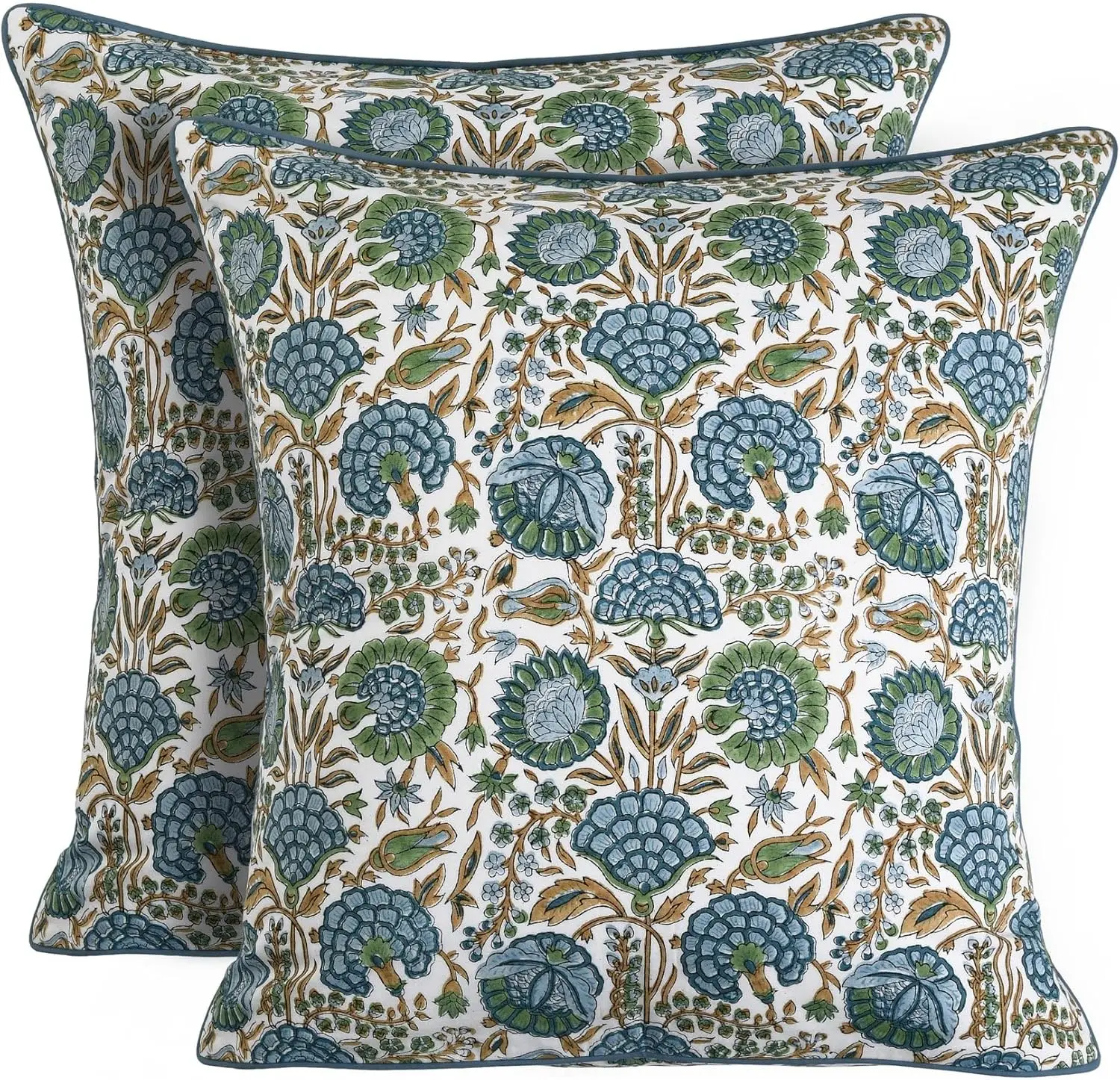 Asparagus Green Block Print Pillow Covers 24x24 Inch Pack of 2, Boho Chic Decorative for Living Room Outdoor
Asparagus Green Block Print Pillow Covers 24x24 Inch Pack of 2, Boho Chic Decorative for Living Room Outdoor