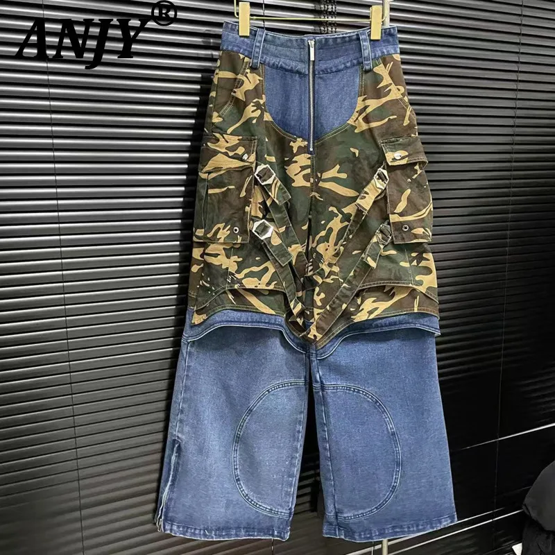 ANJY Autumn New Women Streetwear Safari Style Ins Trendy Spliced Camouflage Denim Pants Niche Design Casual Straight Jeans A7168
ANJY Autumn New Women Streetwear Safari Style Ins Trendy Spliced Camouflage Denim Pants Niche Design Casual Straight Jeans A7168