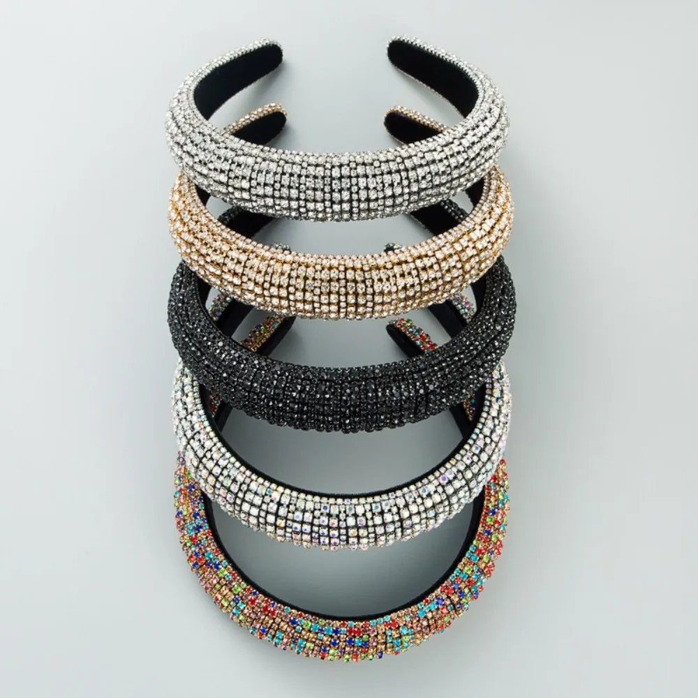 Jeweled Hairbands Padded Rhinestone Headband Baroque Wide-brim Crystal Hairband Luxury Handmade Sponge Hair Hoop Bridesmaid
Jeweled Hairbands Padded Rhinestone Headband Baroque Wide-brim Crystal Hairband Luxury Handmade Sponge Hair Hoop Bridesmaid
