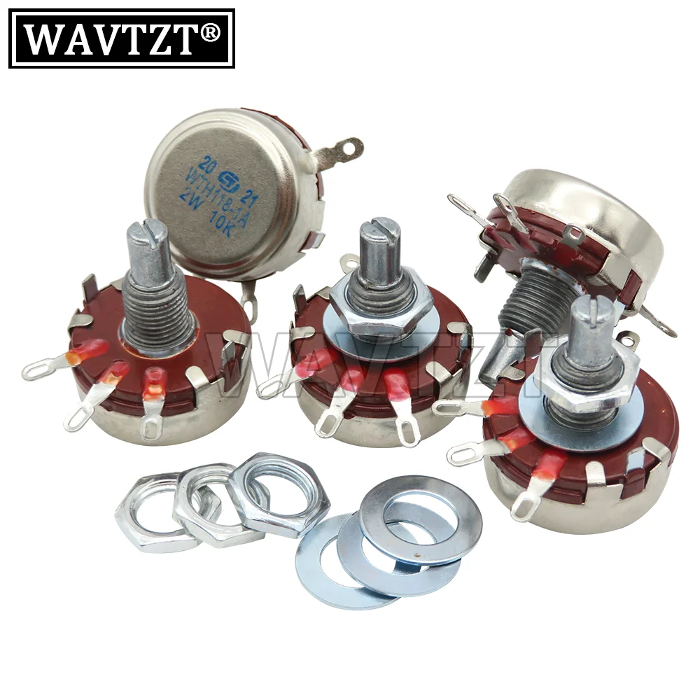 5PCS WTH118 1K 2.2K 4.7K 10K 22K 47K 100K 470K 1M 2W 1A Potentiometer Authentic Variable Resistor VR Resistance 100K Ohm 
5PCS WTH118 1K 2.2K 4.7K 10K 22K 47K 100K 470K 1M 2W 1A Potentiometer Authentic Variable Resistor VR Resistance 100K Ohm