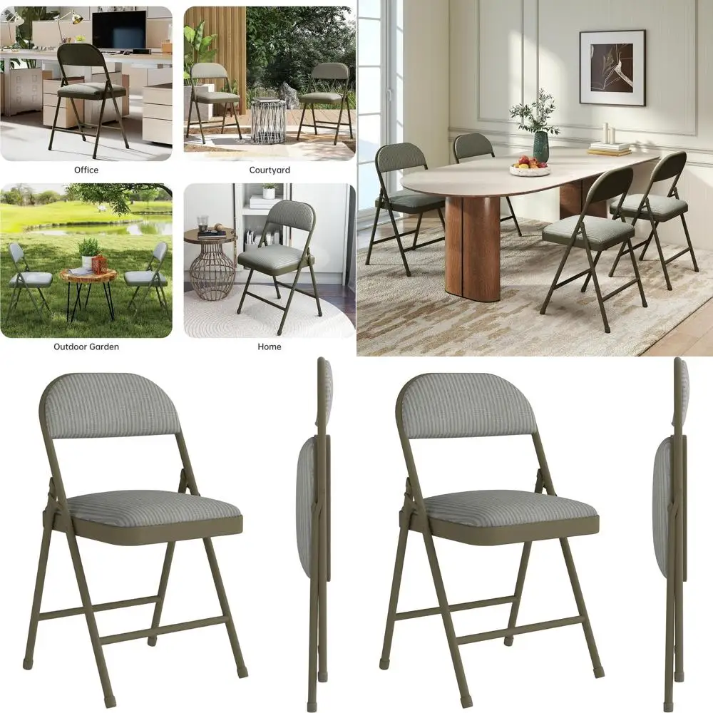 2-Piece Padded Fabric Dining Chair Set with Steel Frame, Suitable for Home, Office, and Outdoor Use, Oatmeal Stripe Design
2-Piece Padded Fabric Dining Chair Set with Steel Frame, Suitable for Home, Office, and Outdoor Use, Oatmeal Stripe Design