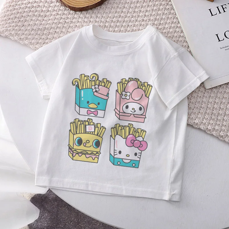 Детская футболка Melody Kuromi Kawaii футболка Sanrio аниме мультфильмы детская повседневная одежда футболки детские футболки для девочек мальчиков модные топы
Детская футболка Melody Kuromi Kawaii футболка Sanrio аниме мультфильмы детская повседневная одежда футболки детские футболки для девочек мальчиков модные топы