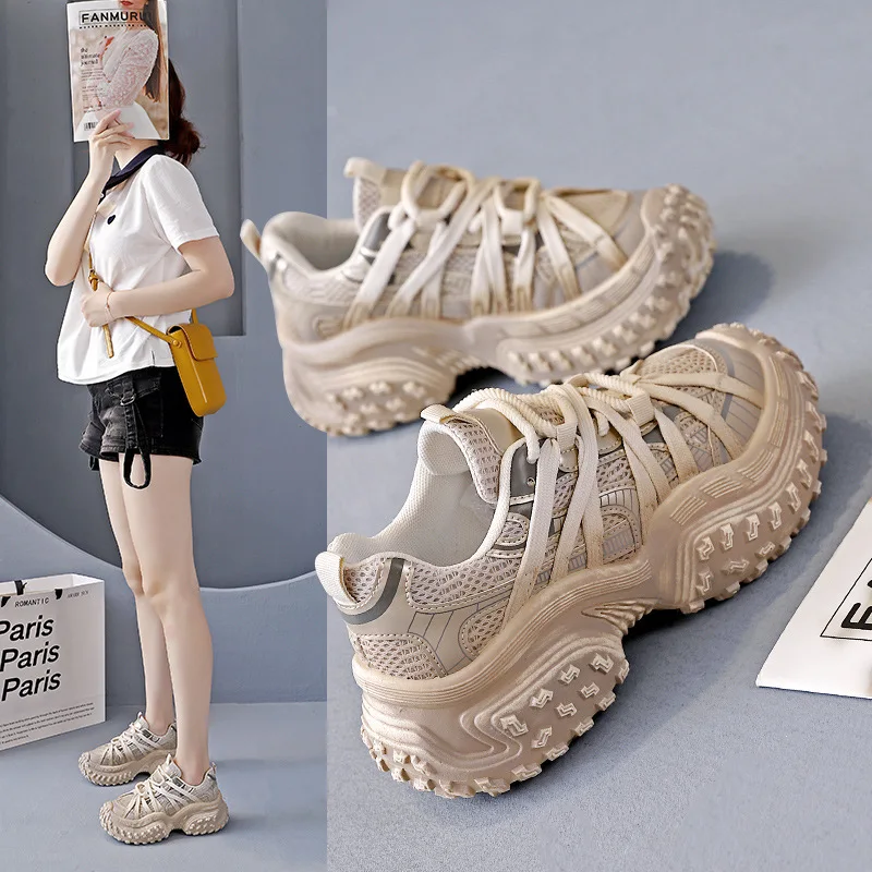 New Tires Dad Shoes Women Spring and Autumn Styles Height Increasing Sole Pineapple Sports and Leisure Shoes Breathable
New Tires Dad Shoes Women Spring and Autumn Styles Height Increasing Sole Pineapple Sports and Leisure Shoes Breathable