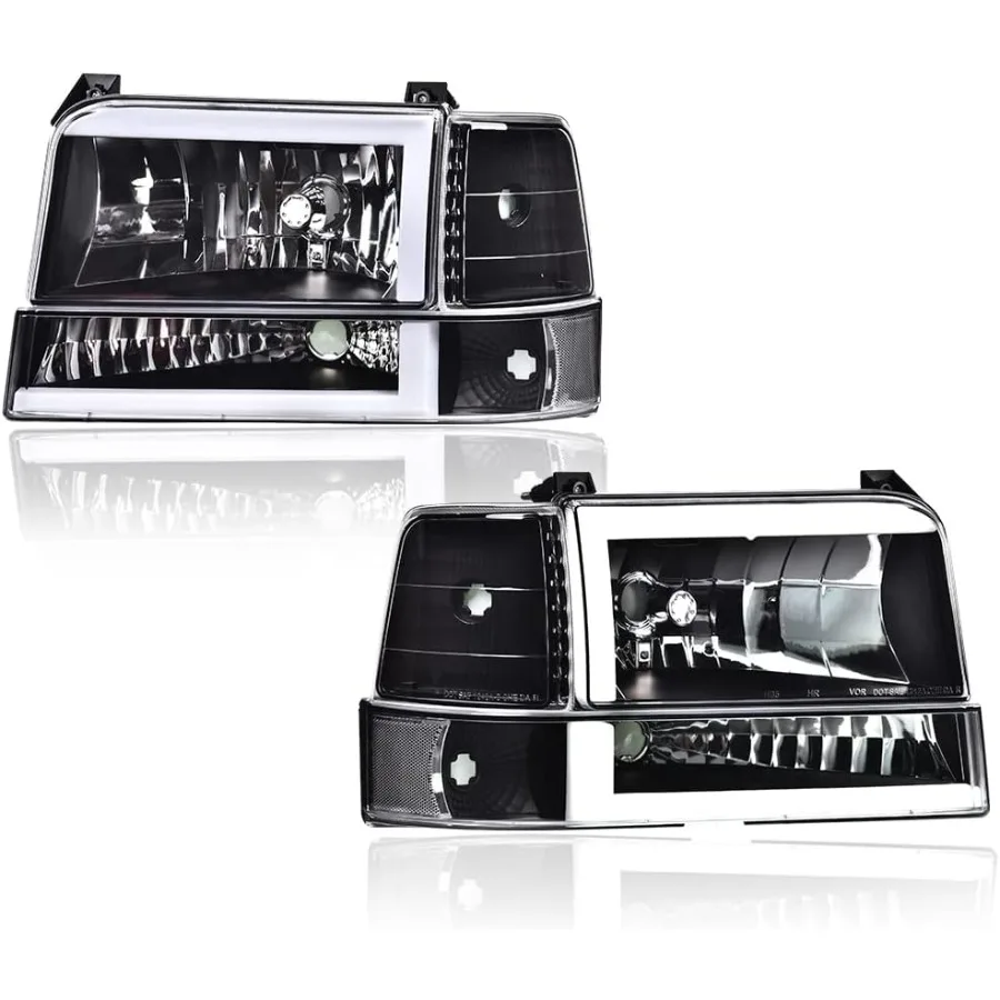 LED DRL Headlights Compatible With F150 F250 F350 Bronco 1992-1996 bumper Headlamp Clear lens Black Housing Clear Reflector
LED DRL Headlights Compatible With F150 F250 F350 Bronco 1992-1996 bumper Headlamp Clear lens Black Housing Clear Reflector