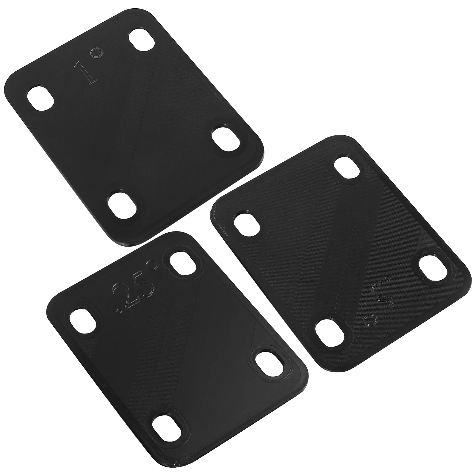 3 Pcs Guitar Neck Shims Black Plastic 1°+0.5°+0.25° Spacer Durable Lightweight Electric Bass Parts Accessories
3 Pcs Guitar Neck Shims Black Plastic 1°+0.5°+0.25° Spacer Durable Lightweight Electric Bass Parts Accessories