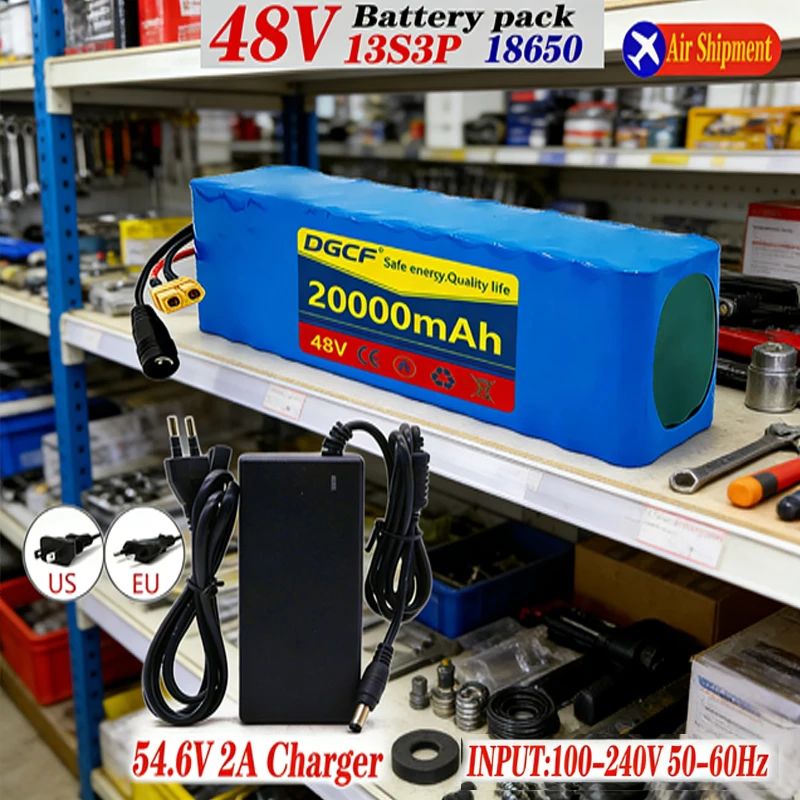 Nouveau 13S3P 48v 30Ah batterie Lithium-Ion 48v 60000mah 1000w pour 54.6v batterie électrique puissante avec BMS
Nouveau 13S3P 48v 30Ah batterie Lithium-Ion 48v 60000mah 1000w pour 54.6v batterie électrique puissante avec BMS