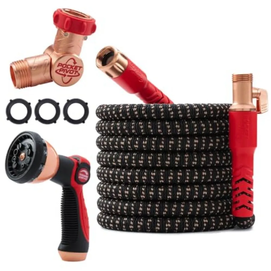 Copper Head Expandable Garden Hose with Pocket Pivot No Tangles AS SEEN ON TV 360° Swivel Tri-Tex Tubing Force Field Jacket Lea
Copper Head Expandable Garden Hose with Pocket Pivot No Tangles AS SEEN ON TV 360° Swivel Tri-Tex Tubing Force Field Jacket Lea