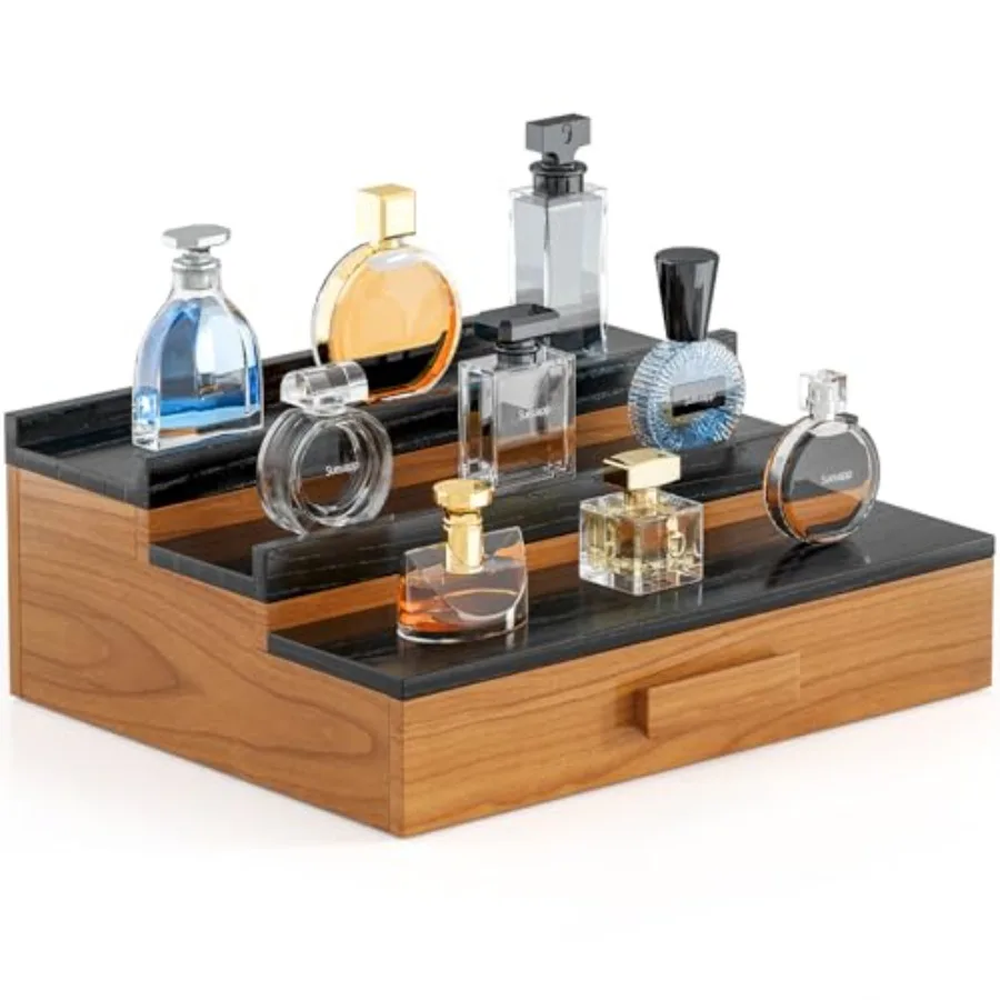 Solid Walnut Wood Cologne Organizer for Men 3 Tier Cologne Stand Display Shelf with Hidden Compartment and Drawer Perfume Stand
Solid Walnut Wood Cologne Organizer for Men 3 Tier Cologne Stand Display Shelf with Hidden Compartment and Drawer Perfume Stand