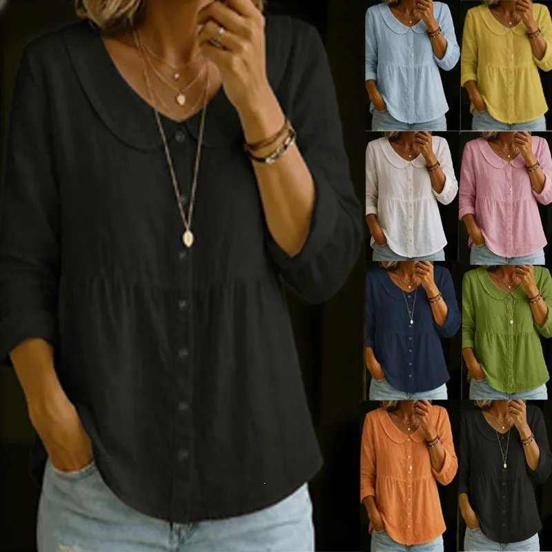Summer Women's Clothing Slimming V Neck Casual Tops Elegant A Line Shirt For Cotton Linen Blend Three Quarter Sleeve Loose Fit
Summer Women's Clothing Slimming V Neck Casual Tops Elegant A Line Shirt For Cotton Linen Blend Three Quarter Sleeve Loose Fit