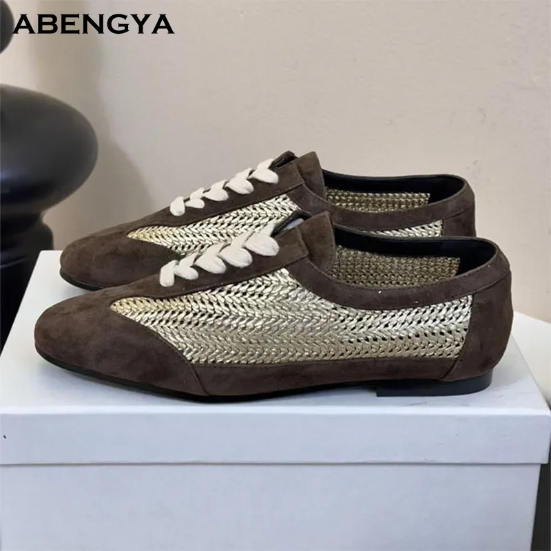 Spring Suede Straw Weave Flat Loafers Shoes Women Lace Up Mules Dress Shoes Designer Casual Party Vacation Walking Shoes Women
Spring Suede Straw Weave Flat Loafers Shoes Women Lace Up Mules Dress Shoes Designer Casual Party Vacation Walking Shoes Women