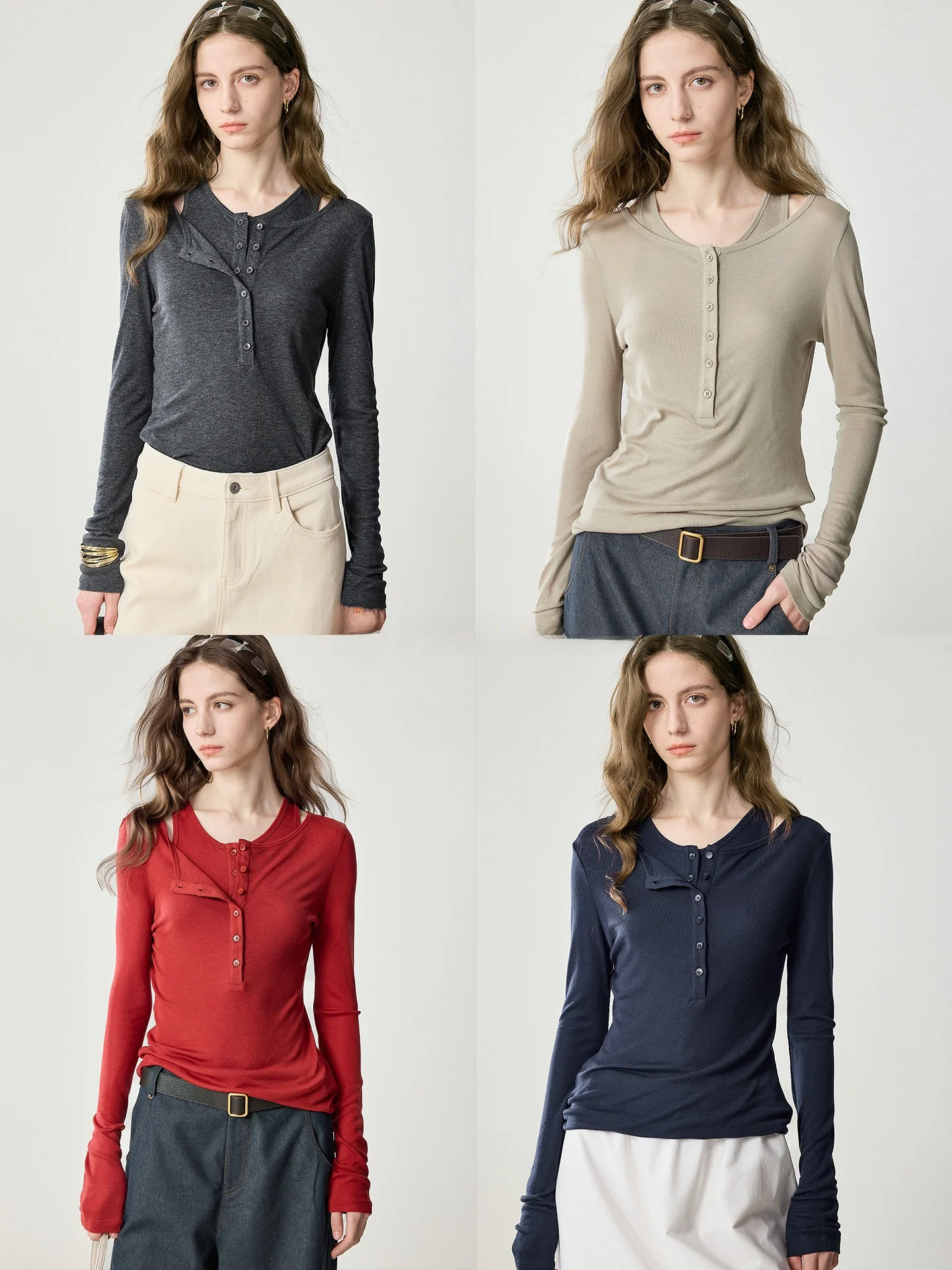 FreMoi Gentle Breath Lyocell Wool Blend One-Piece Early Spring Fake Two-Piece T-irt Casual Sle Universal Fit Slimming M...
FreMoi Gentle Breath Lyocell Wool Blend One-Piece Early Spring Fake Two-Piece T-irt Casual Sle Universal Fit Slimming M...