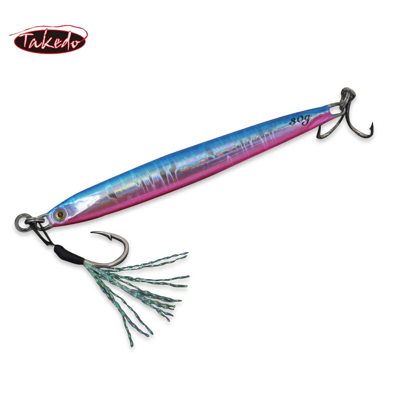 TAKEDO JW01 Sea Fishing Artificial Bait Metal Jig Lure Bait With Double Hook Feather Hook Jigging Lure For Bass Lure
TAKEDO JW01 Sea Fishing Artificial Bait Metal Jig Lure Bait With Double Hook Feather Hook Jigging Lure For Bass Lure