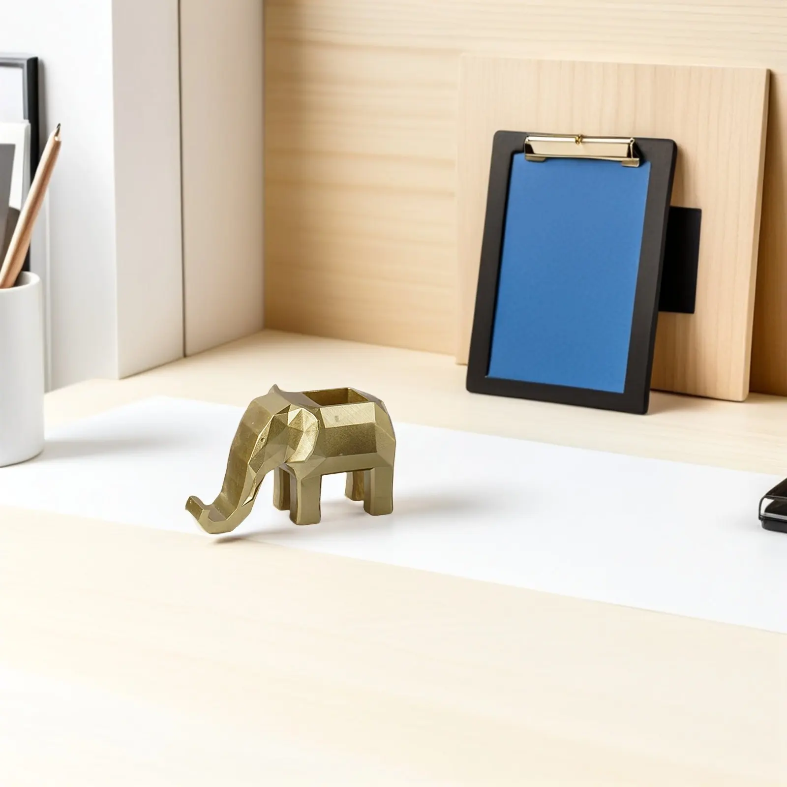 Elephant Pen Pencil Holder Geometric Resin Pen Cup Phone Stand Desk Organizer Stationery Container Home Office Workspace Decor
Elephant Pen Pencil Holder Geometric Resin Pen Cup Phone Stand Desk Organizer Stationery Container Home Office Workspace Decor