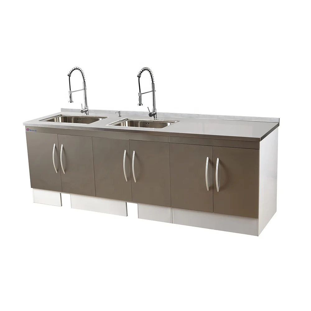 Anteeth Customized Dental Clinic Hospital Laboratory Cabinet with 3 Sinks Stainless Steel Table Dental Furniture
Anteeth Customized Dental Clinic Hospital Laboratory Cabinet with 3 Sinks Stainless Steel Table Dental Furniture