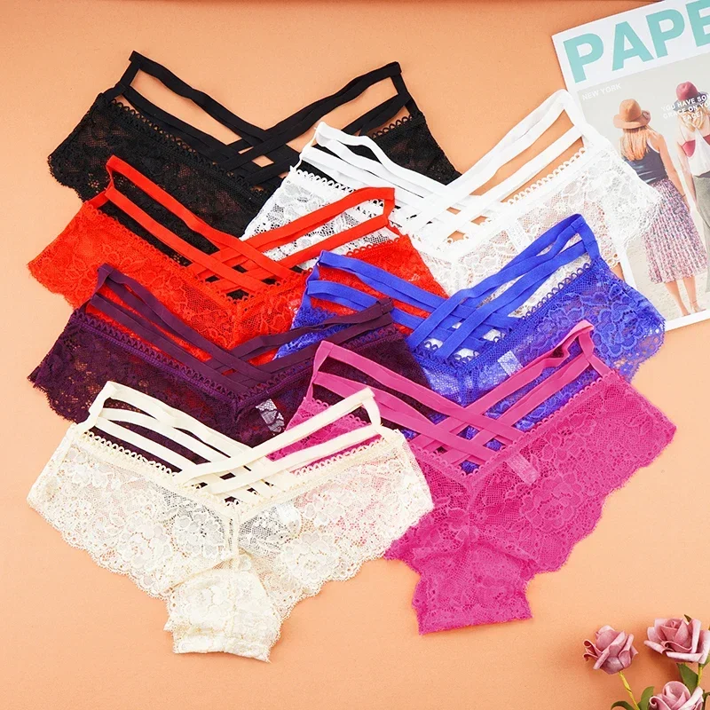 3pcs Sexy Panties Women Lace Low-Rise Solid Sexy Briefs Female Underwear Cross Strap Temptation Ladies Lingerie
3pcs Sexy Panties Women Lace Low-Rise Solid Sexy Briefs Female Underwear Cross Strap Temptation Ladies Lingerie