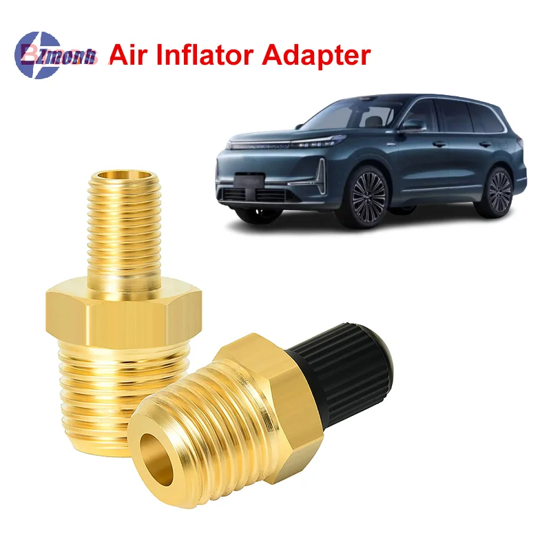 New!2Pcs Brass Air Inflator Adapter w/ Valve Stem Inside 1/4" NPT (M) To Standard Schrader Valve (M) Tire Inflator Connector
New!2Pcs Brass Air Inflator Adapter w/ Valve Stem Inside 1/4" NPT (M) To Standard Schrader Valve (M) Tire Inflator Connector