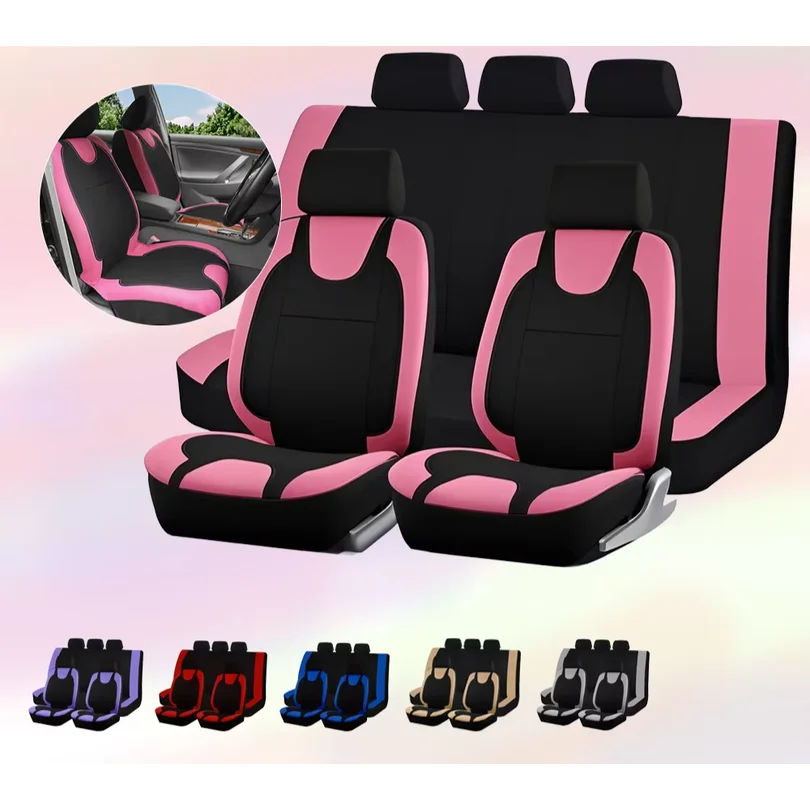Universal Breathable Polyester Fabric Seat Covers Full Set Fit For Most Car SUV Truck Van Accessories Interior Airbag Compatible
Universal Breathable Polyester Fabric Seat Covers Full Set Fit For Most Car SUV Truck Van Accessories Interior Airbag Compatible