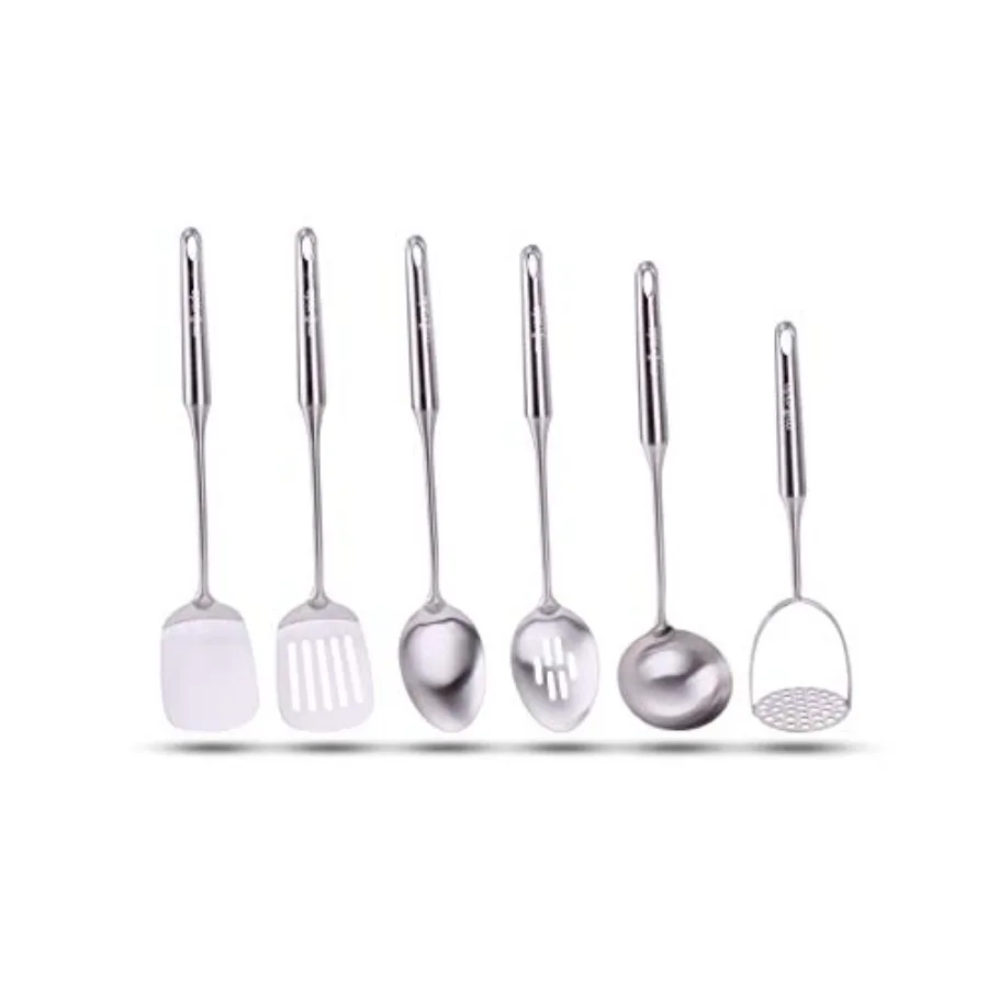 Stainless Steel Kitchen Utensil Set Cooking Utensils Set of 6 Kitchen Tools Soup Dishwasher Safe
Stainless Steel Kitchen Utensil Set Cooking Utensils Set of 6 Kitchen Tools Soup Dishwasher Safe