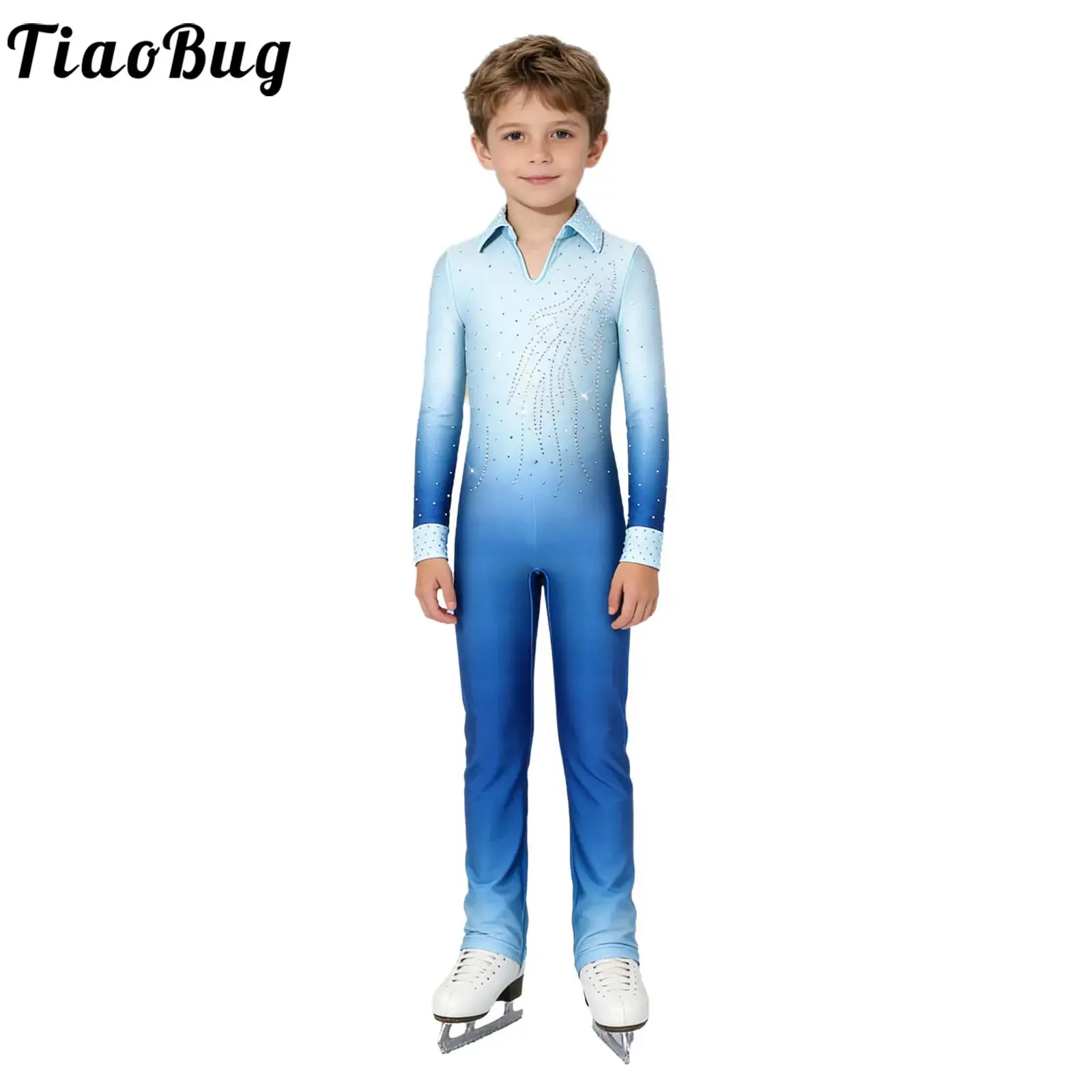 Kids Boys Figure Skating Color Gradient Performance Jumpsuit Long Sleeve Sparkly Rhinestones Full Body Bodysuit Ballet Dancewear
Kids Boys Figure Skating Color Gradient Performance Jumpsuit Long Sleeve Sparkly Rhinestones Full Body Bodysuit Ballet Dancewear