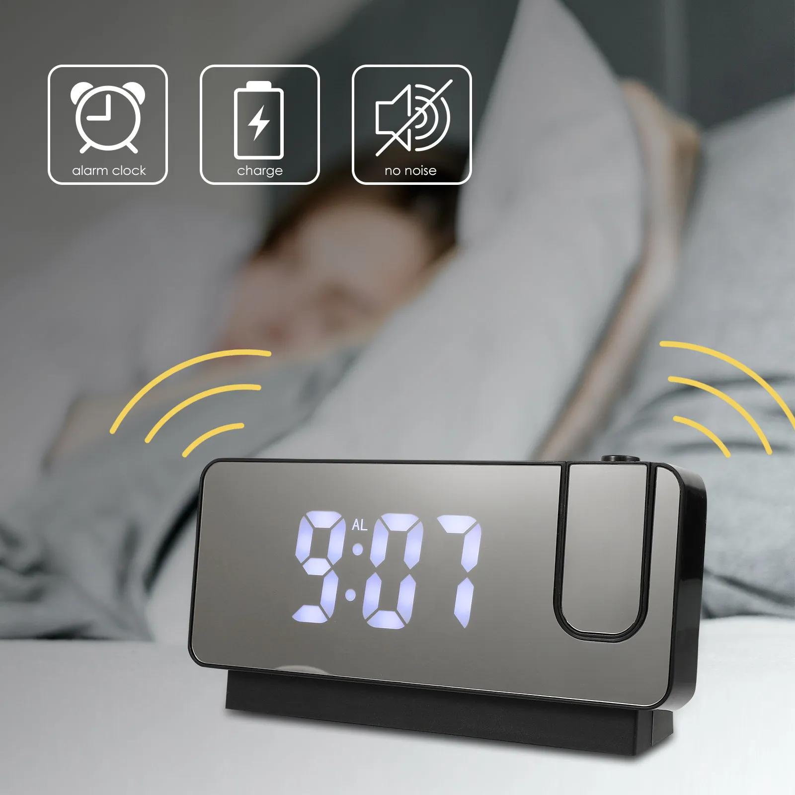 1Set Digital Projection Alarm Clock Fine Workmanship Creative Design Exquisite Desktop Clock for Living Room Hotel Coffee Shop
1Set Digital Projection Alarm Clock Fine Workmanship Creative Design Exquisite Desktop Clock for Living Room Hotel Coffee Shop