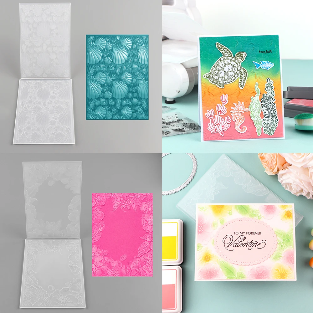 3d Embossing Folder Flowers / Scallop Shape Patterns Templates For Adding Textured Detail To Paper Card Making Craft Templates
3d Embossing Folder Flowers / Scallop Shape Patterns Templates For Adding Textured Detail To Paper Card Making Craft Templates