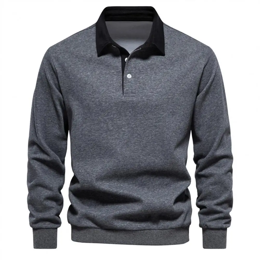 Men Sweatshirt Base Layer Sweatshirt Autumn Pullover Lapel Elastic Hem sweaters
Men Sweatshirt Base Layer Sweatshirt Autumn Pullover Lapel Elastic Hem sweaters