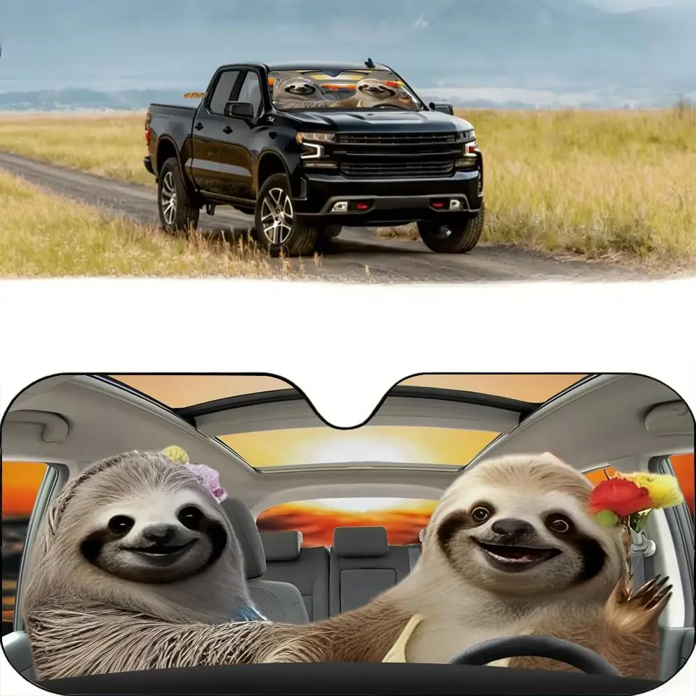Cute Sloth Driving Sun Visor Reusable Aluminum Foil Windshield UV Protection Heat Insulation Cover Foldable Sun Visor Shade
Cute Sloth Driving Sun Visor Reusable Aluminum Foil Windshield UV Protection Heat Insulation Cover Foldable Sun Visor Shade
