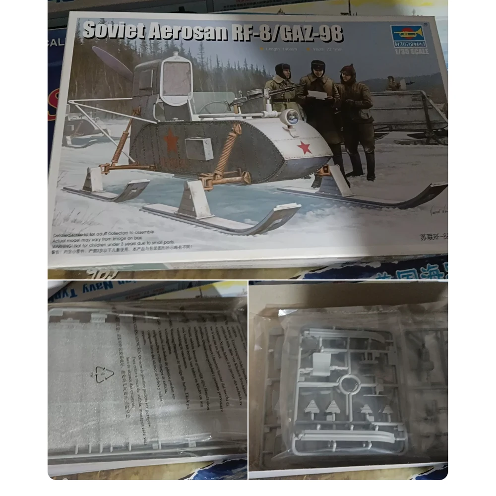 Trumpeter 02322 1:35 Scale Soviet RF-8 GAZ-98 GAZ98 Armored Aerosan Military Toy Gift Plastic Assembly Model Toy Building Kit
Trumpeter 02322 1:35 Scale Soviet RF-8 GAZ-98 GAZ98 Armored Aerosan Military Toy Gift Plastic Assembly Model Toy Building Kit