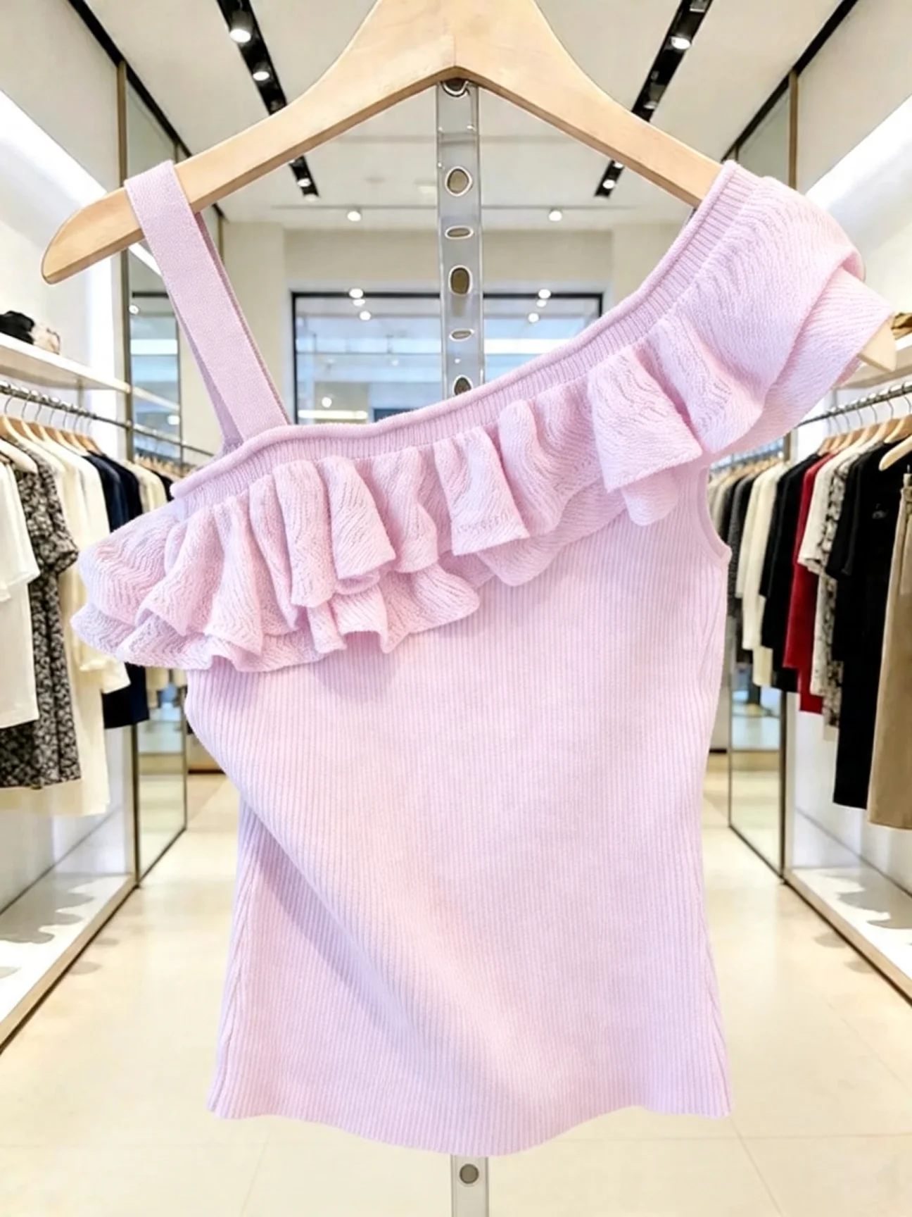 High-End Women's Slim Fit Tank Top with Ruffle Shoulder French Style Summer Dopaamine Clothing Polyester Fiber Moisture Wicking
High-End Women's Slim Fit Tank Top with Ruffle Shoulder French Style Summer Dopaamine Clothing Polyester Fiber Moisture Wicking