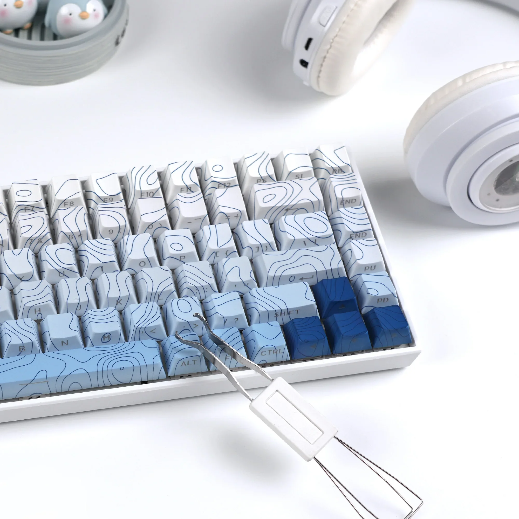 Contour, blue and white porcelain original side engraved keycap PBT creative personality light-transmitting keycap customization
Contour, blue and white porcelain original side engraved keycap PBT creative personality light-transmitting keycap customization