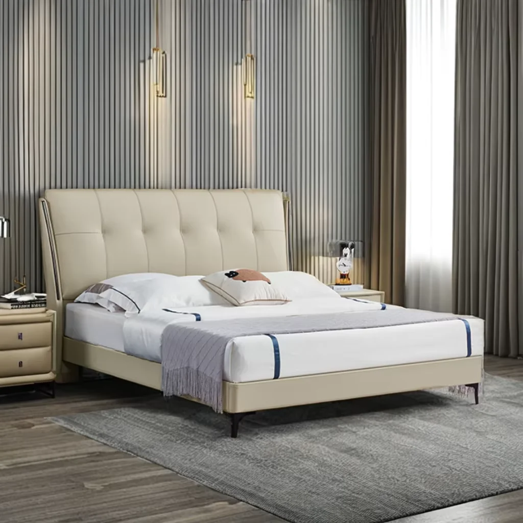 #Luxury Italian Leather Bed 1.5m Double Master Bedroom Bed Fashion Design Modern Simple Upholstered Leather Queen Size Bed
#Luxury Italian Leather Bed 1.5m Double Master Bedroom Bed Fashion Design Modern Simple Upholstered Leather Queen Size Bed