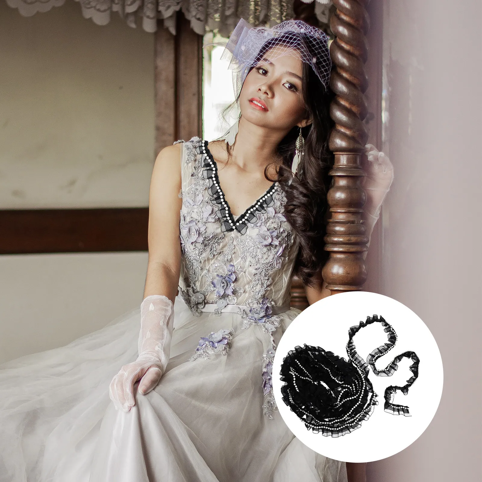 1Pcs Pearl Embellished Rayon Lace Trim for Bridal Dress Collar Hem DIY Craft Sewing Decorative Ribbon Home Decor Gift Wrap
1Pcs Pearl Embellished Rayon Lace Trim for Bridal Dress Collar Hem DIY Craft Sewing Decorative Ribbon Home Decor Gift Wrap