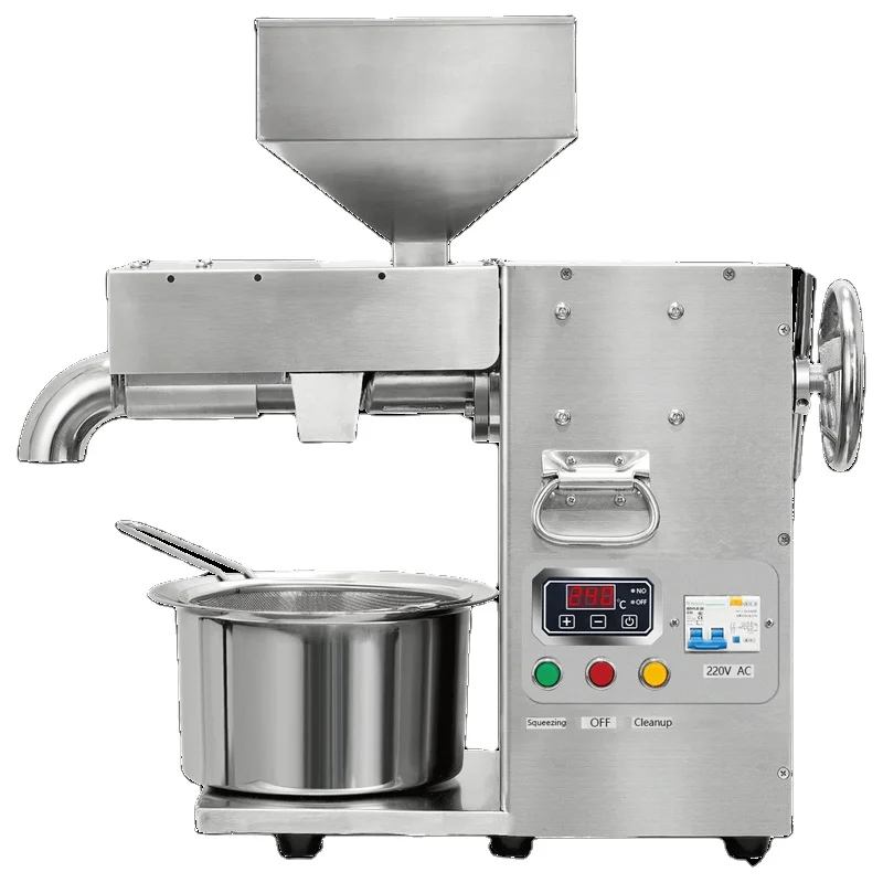 MJ Screw Oil Pressers 10-15KG/H Mini Commercial Castor Seeds Palm Copra Cold Oil Press Machine for Home Use
MJ Screw Oil Pressers 10-15KG/H Mini Commercial Castor Seeds Palm Copra Cold Oil Press Machine for Home Use
