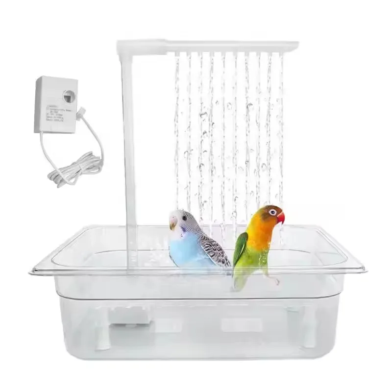Bird Bathing Tub Shower Box Automatic Parrot Bath Fountain Multipurpose Bird Bathtub With Multiple Faucets For Parakeet Cleaning
Bird Bathing Tub Shower Box Automatic Parrot Bath Fountain Multipurpose Bird Bathtub With Multiple Faucets For Parakeet Cleaning