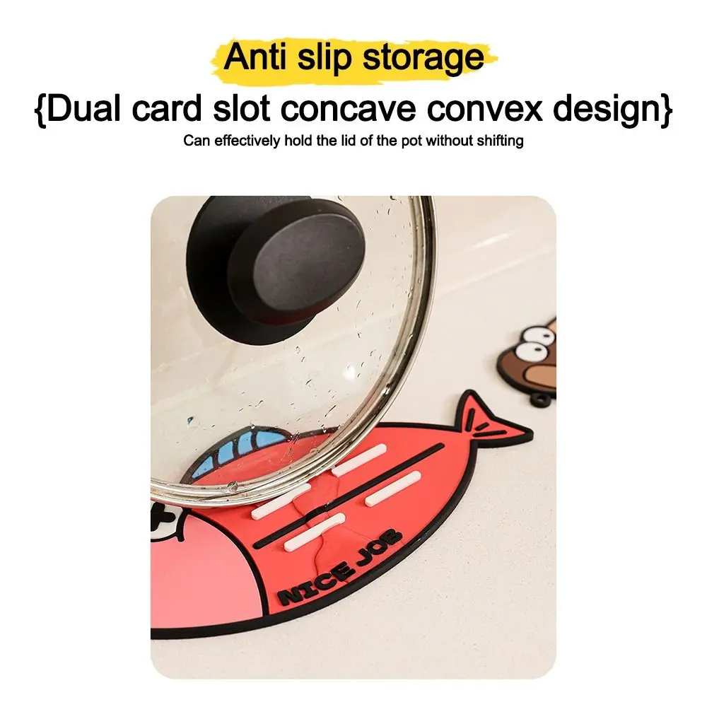 Soft Silicone Pot Lid Drain Mat Non-slip Multifunctional Board Holder Heat Insulation Placemats Bathroom Kitchen Accessories
Soft Silicone Pot Lid Drain Mat Non-slip Multifunctional Board Holder Heat Insulation Placemats Bathroom Kitchen Accessories