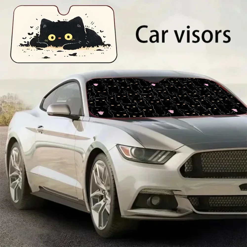 Black Cat Windshield Sunshade Anime Cute Car Front Windshield 70x130cm Sun Visor Heat Reflector
Black Cat Windshield Sunshade Anime Cute Car Front Windshield 70x130cm Sun Visor Heat Reflector