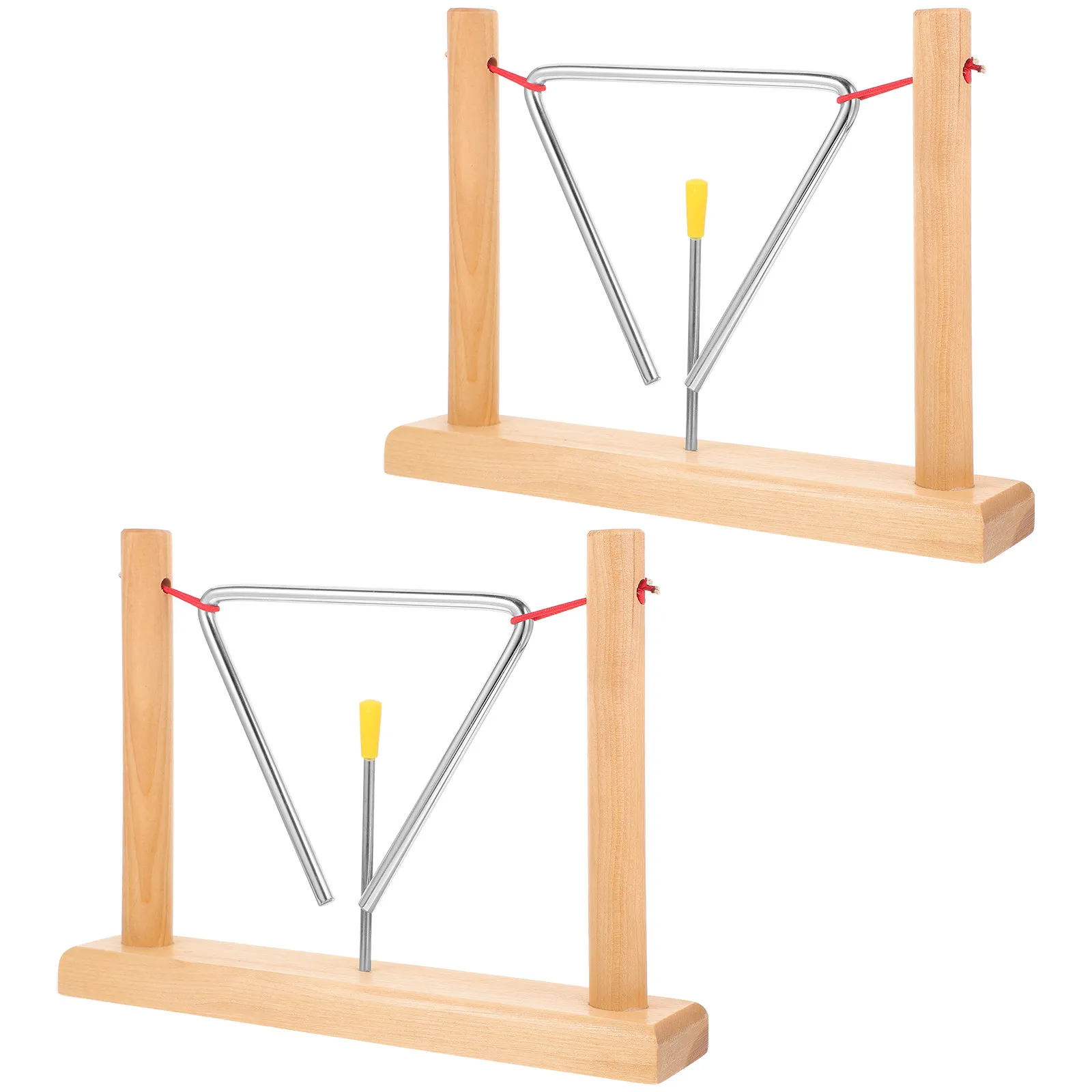 2Sets Triangle Bell for Beginner Metal Triangle Percussion Instrument with Wooden Stand Striker Resonant Sound
2Sets Triangle Bell for Beginner Metal Triangle Percussion Instrument with Wooden Stand Striker Resonant Sound