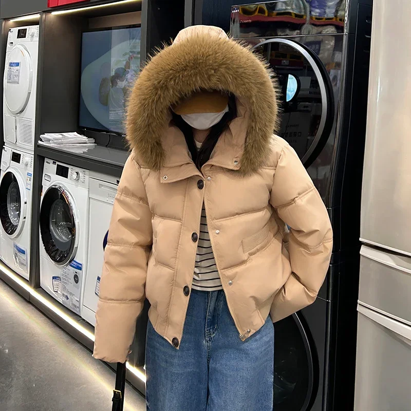Корейские модные зимние новые женские топы парки с меховым воротником комбинированные с капюшоном с длинным рукавом однобортные короткие теплые парки Пальто
Корейские модные зимние новые женские топы парки с меховым воротником комбинированные с капюшоном с длинным рукавом однобортные короткие теплые парки Пальто