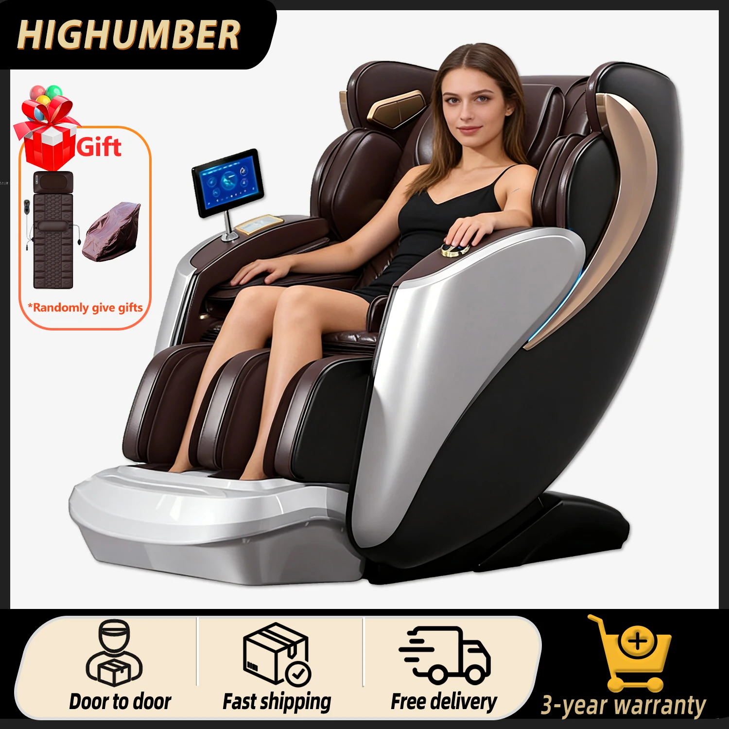 2025 Newest massage chair luxury 4D zero gravity Dual-core Full body Airbag Shiatsu Heating 3D Thai Stretch home Office chair
2025 Newest massage chair luxury 4D zero gravity Dual-core Full body Airbag Shiatsu Heating 3D Thai Stretch home Office chair