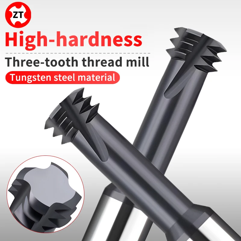 ZUANTONG ISO High Hardness KSM Three Teeth Thread Milling Cutter CNC Carbide Tungsten Steel M1-M24 mills Cutter High Quality
ZUANTONG ISO High Hardness KSM Three Teeth Thread Milling Cutter CNC Carbide Tungsten Steel M1-M24 mills Cutter High Quality