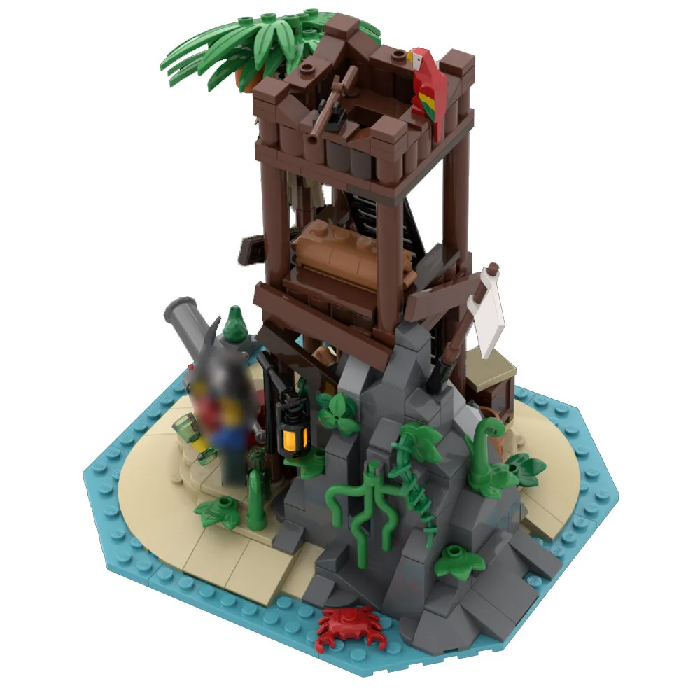 MOC-130125 Пиратская турель/островная модель наблюдения за строительными игрушками, набор 322 деталей
MOC-130125 Пиратская турель/островная модель наблюдения за строительными игрушками, набор 322 деталей