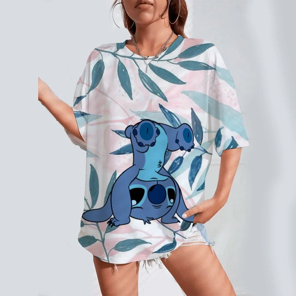 Летняя модная футболка Disney Tie Dye Stitch с героями мультфильмов, футболка с круглым вырезом, женская повседневная одежда, повседневная модная уличная одежда для женщин 
Летняя модная футболка Disney Tie Dye Stitch с героями мультфильмов, футболка с круглым вырезом, женская повседневная одежда, повседневная модная уличная одежда для женщин