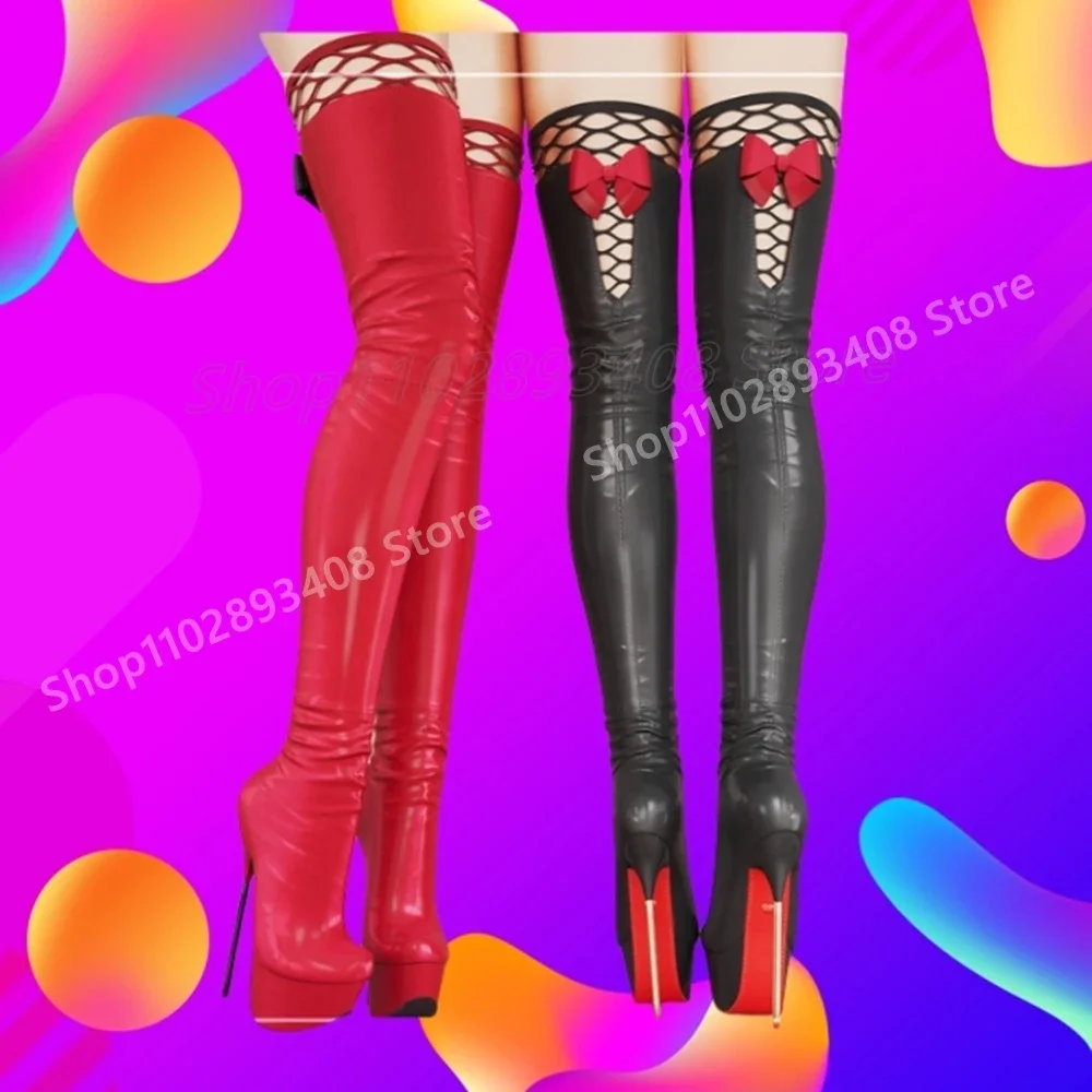 Back Butterfly Knot Decor Sexy Net Over the Knee Boots Platform Stiletto High Heel Women Shoes Autumn 2025 Hot Girls Para Mujere
Back Butterfly Knot Decor Sexy Net Over the Knee Boots Platform Stiletto High Heel Women Shoes Autumn 2025 Hot Girls Para Mujere