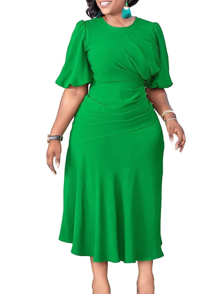 Big Size Women Wear New Summer Dress Elegant Fashion Solid Color African Dress Casual Streetwear Midi Dress Robe Femme Clothes
Big Size Women Wear New Summer Dress Elegant Fashion Solid Color African Dress Casual Streetwear Midi Dress Robe Femme Clothes