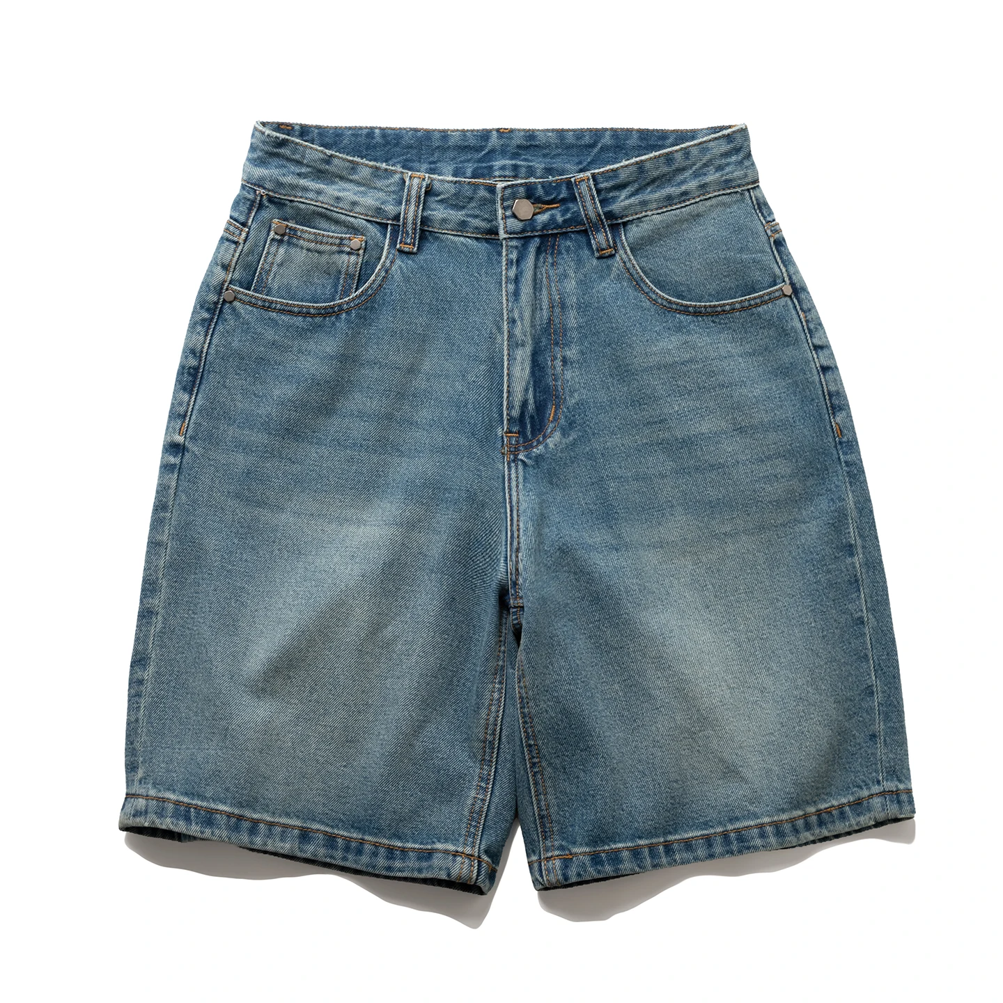 Retro Japanese Style Men's Casual Loose Fit Jeans Shorts Summer Straight Leg mid Waist Washed out Trendy Five-Point Pants
Retro Japanese Style Men's Casual Loose Fit Jeans Shorts Summer Straight Leg mid Waist Washed out Trendy Five-Point Pants