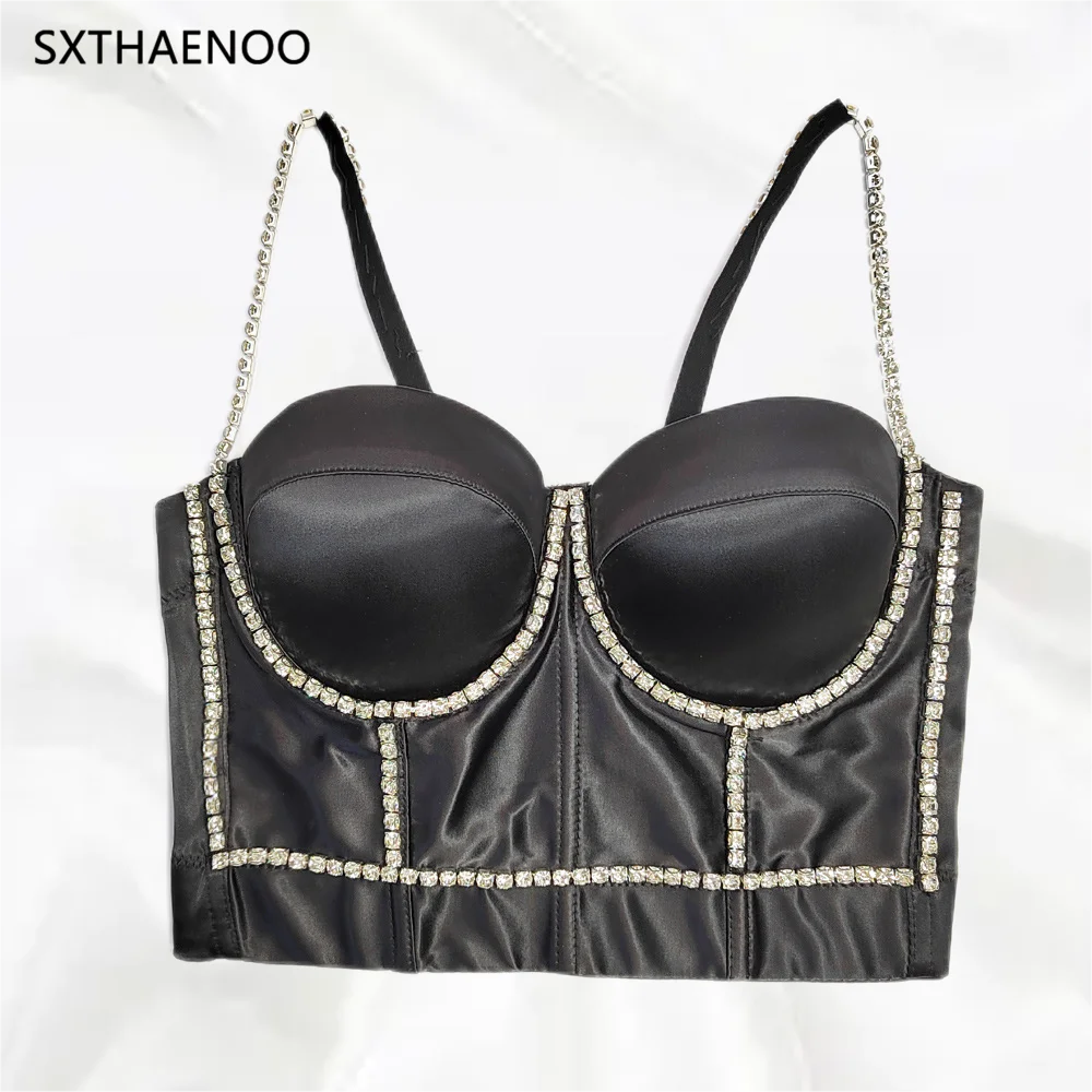 SXTHAENOO Новый женский ацетатный цвет Ding слинг, плотный корсет, топ, короткая цепочка, декоративные топы со стразами на плечевых ремнях топ женский
SXTHAENOO Новый женский ацетатный цвет Ding слинг, плотный корсет, топ, короткая цепочка, декоративные топы со стразами на плечевых ремнях топ женский