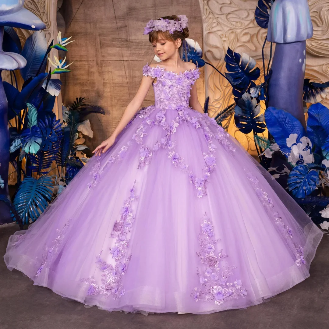 Customized Flower Girl Dress Lavender Floral Embroidery Appliques Sleeveless For Wedding Birthday Prom Banquet Princess Gowns
Customized Flower Girl Dress Lavender Floral Embroidery Appliques Sleeveless For Wedding Birthday Prom Banquet Princess Gowns